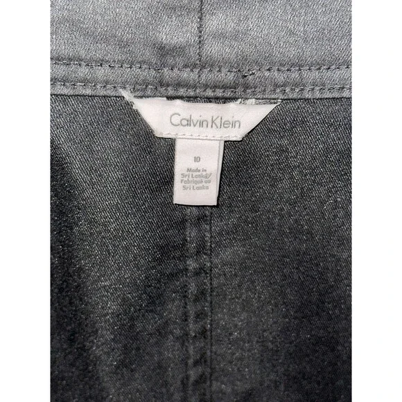 Calvin Klein Black Mini Skirt – Zipper Front Pockets – Size 10 - Picture 4 of 4